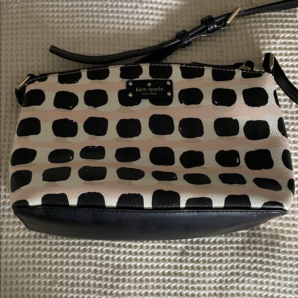 Kate Spade Black and Cream Polka Dot Shoulder Bag